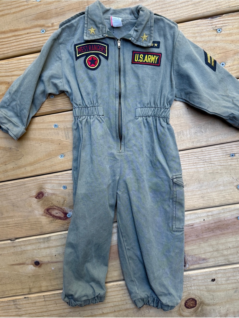 Vintage Baby Togs West Rangers U.S. Army Jumpsuit Costume Toddler 2T